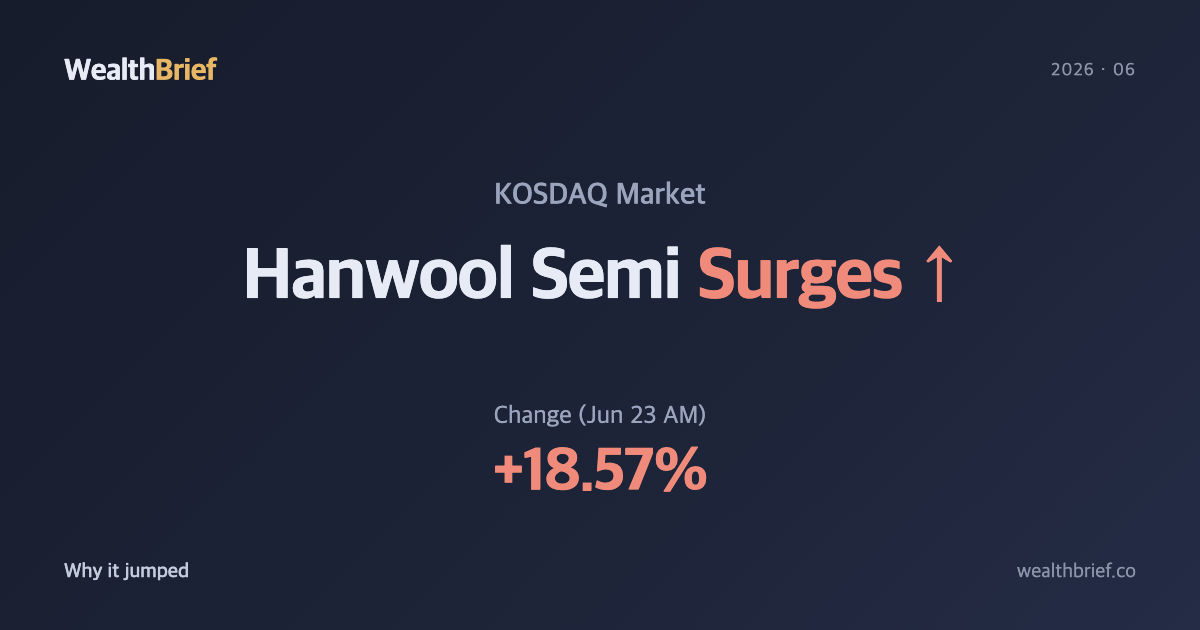 Why Hanwool Semiconductor Surged — 'AI Factory' Selection and MLCC Hopes