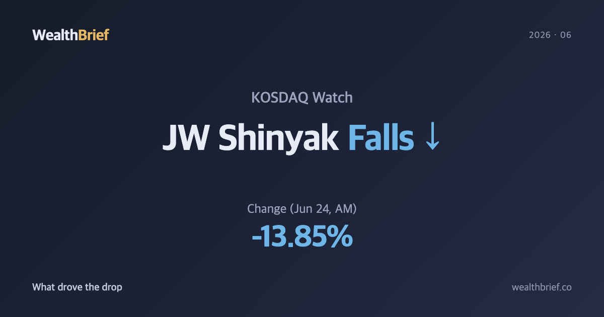Why JW Shinyak Fell — Profit-Taking After a Hair-Loss Insurance Surge