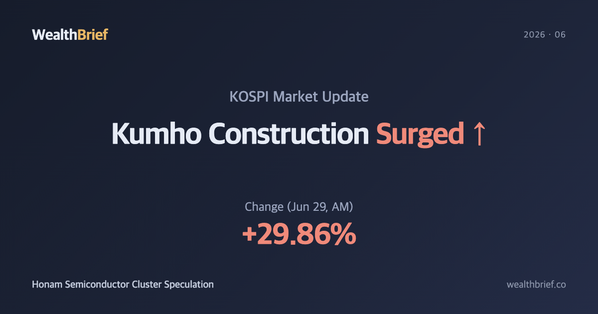 Why Did Kumho Construction Surge? — Honam Semiconductor Cluster Expectations