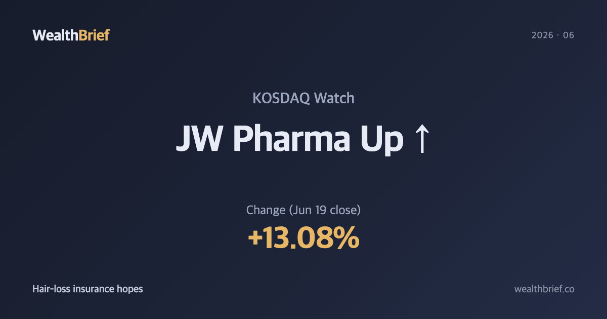 Why JW Pharma Surged — Top Volume on Hair-Loss Insurance Hopes